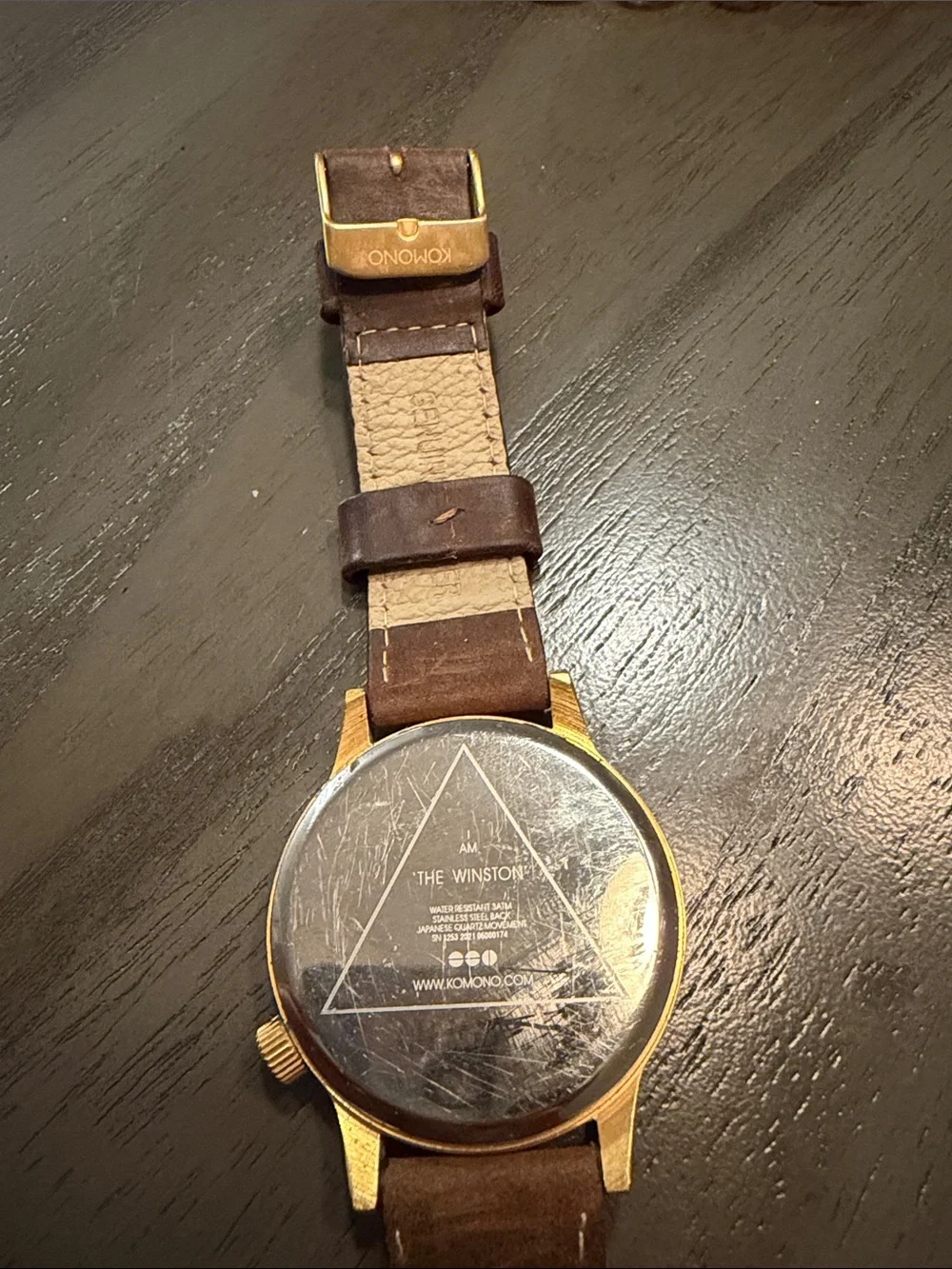 Komono Brown Leather Strap with Gold Case Men's Watch